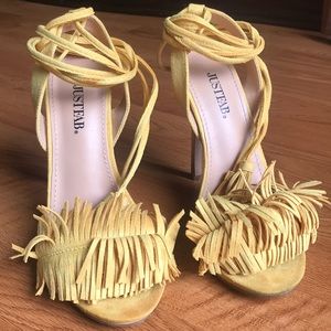 ❗️SOLD❗️Yellow Strappy Heels